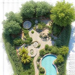 Elaborato grafico di un progetto di landscape design.